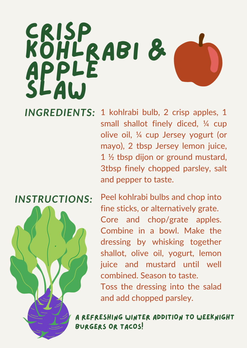 Kohlrabi & Apple&nbsp;Slaw